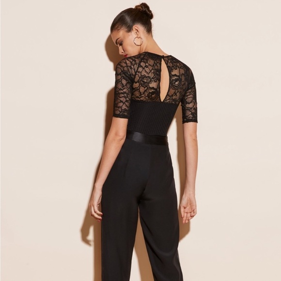 Fleur Du Mal Magnolia Black Lace Bodysuit - Picture 2 of 11